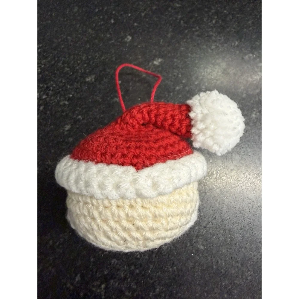 Handmade crochet santa